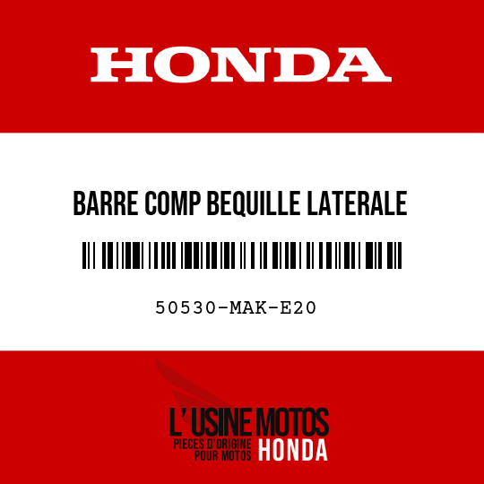 image de 50530-MAK-E20 BARRE COMP BEQUILLE LATERALE