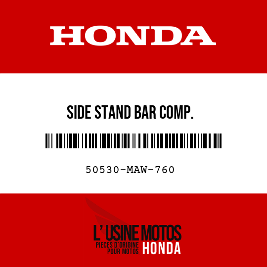 image de 50530-MAW-760 SIDE STAND BAR COMP.