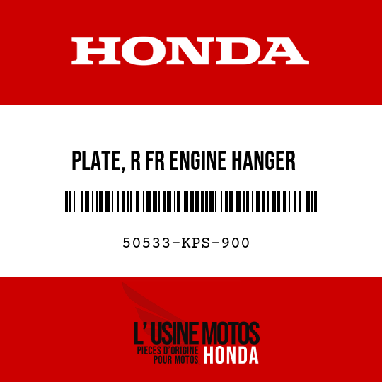 image de 50533-KPS-900 PLATE, R FR ENGINE HANGER