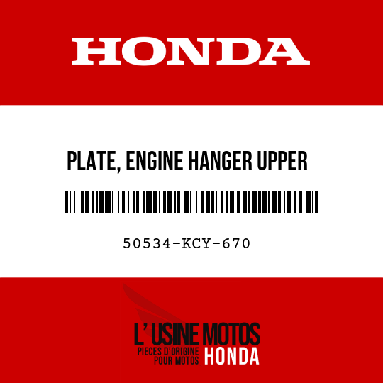 image de 50534-KCY-670 PLATE, ENGINE HANGER UPPER
