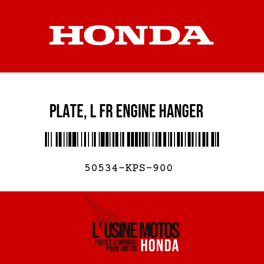 image de 50534-KPS-900 PLATE, L FR ENGINE HANGER