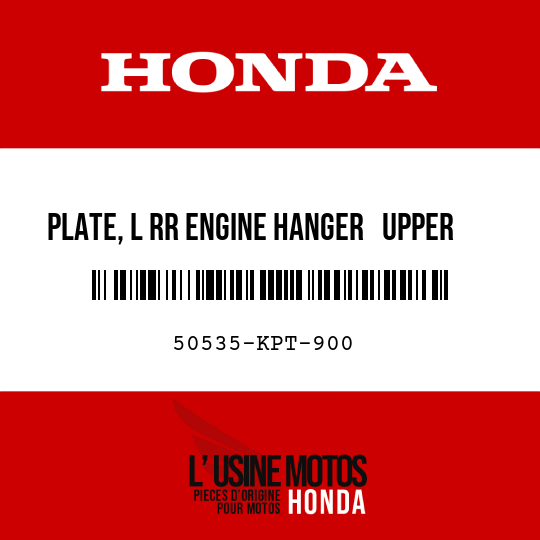 image de 50535-KPT-900 PLATE, L RR ENGINE HANGER   UPPER