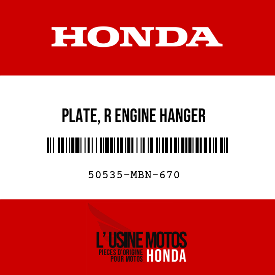 image de 50535-MBN-670 PLATE, R ENGINE HANGER