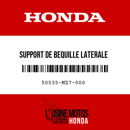 image de 50535-MZ7-000 SUPPORT DE BEQUILLE LATERALE