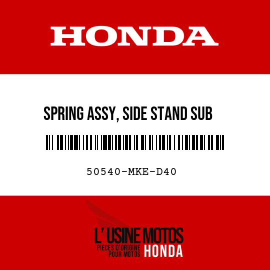 image de 50540-MKE-D40 SPRING ASSY, SIDE STAND SUB