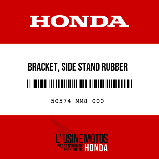 image de 50574-MM8-000 BRACKET, SIDE STAND RUBBER