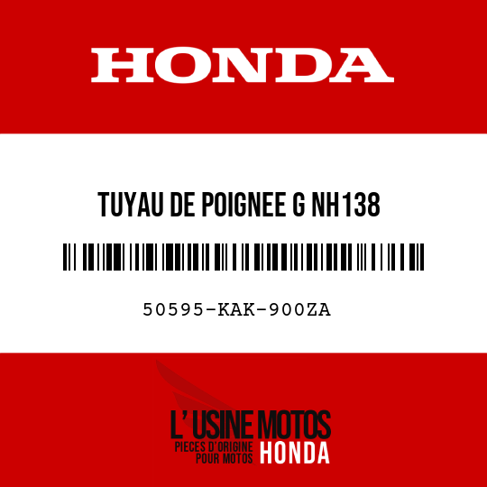 image de 50595-KAK-900ZA TUYAU DE POIGNEE G NH138 