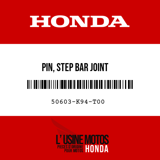 image de 50603-K94-T00 PIN, STEP BAR JOINT