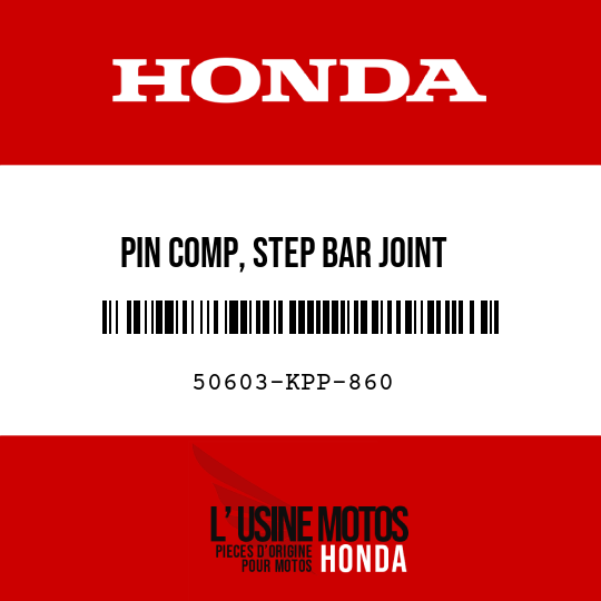 image de 50603-KPP-860 PIN COMP, STEP BAR JOINT