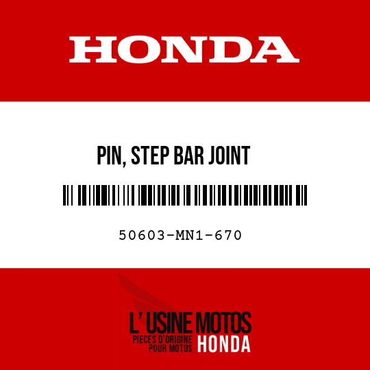 image de 50603-MN1-670 PIN, STEP BAR JOINT