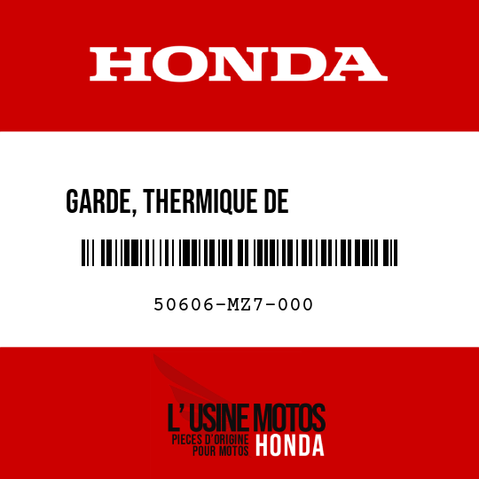 image de 50606-MZ7-000 GARDE, THERMIQUE DE           MARCHE-PIED PRINCIPAL