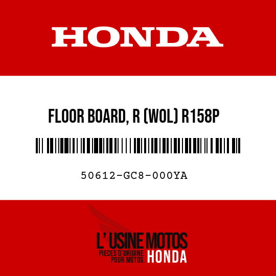 image de 50612-GC8-000YA FLOOR BOARD, R (WOL) R158P