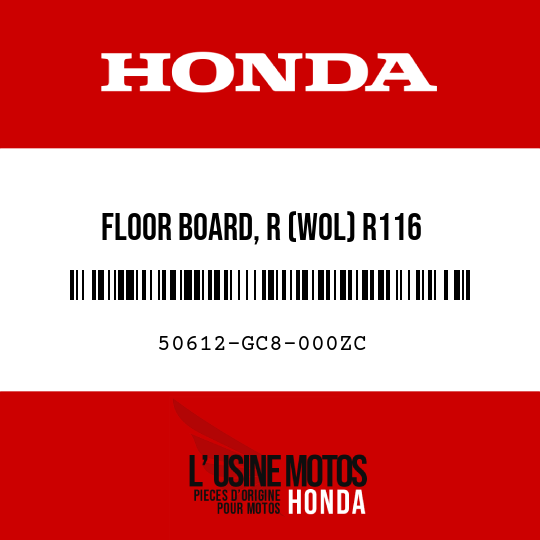 image de 50612-GC8-000ZC FLOOR BOARD, R (WOL) R116