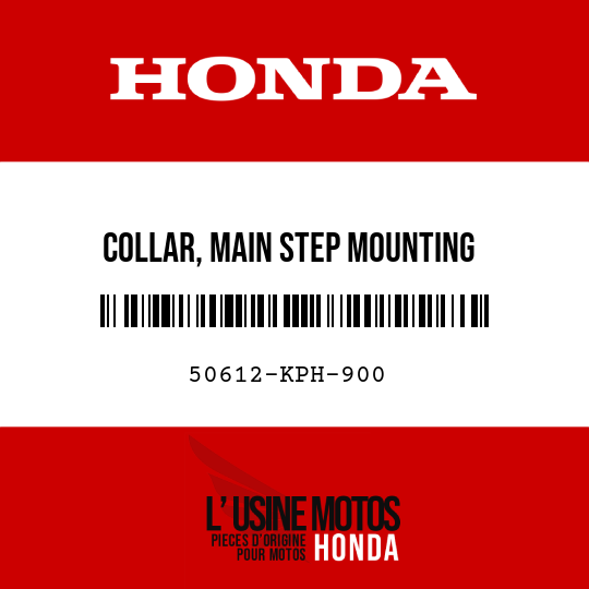 image de 50612-KPH-900 COLLAR, MAIN STEP MOUNTING