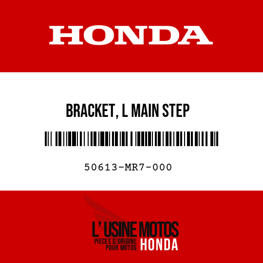 image de 50613-MR7-000 BRACKET, L MAIN STEP