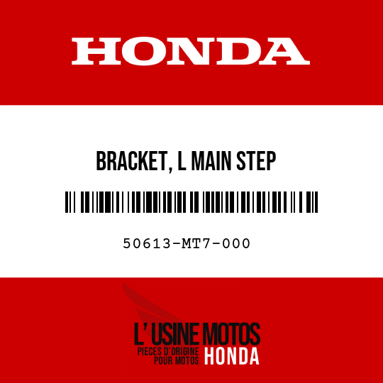 image de 50613-MT7-000 BRACKET, L MAIN STEP