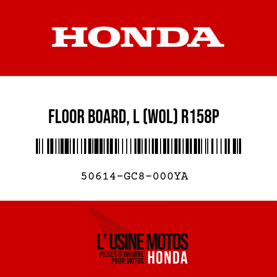 image de 50614-GC8-000YA FLOOR BOARD, L (WOL) R158P