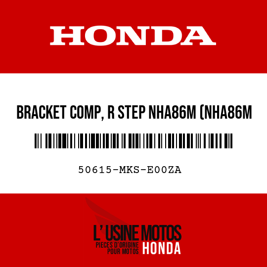 image de 50615-MKS-E00ZA BRACKET COMP, R STEP NHA86M (NHA86M MAT BALLISTIC BLACK METALLIC)