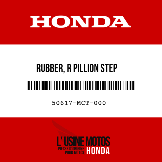 image de 50617-MCT-000 RUBBER, R PILLION STEP