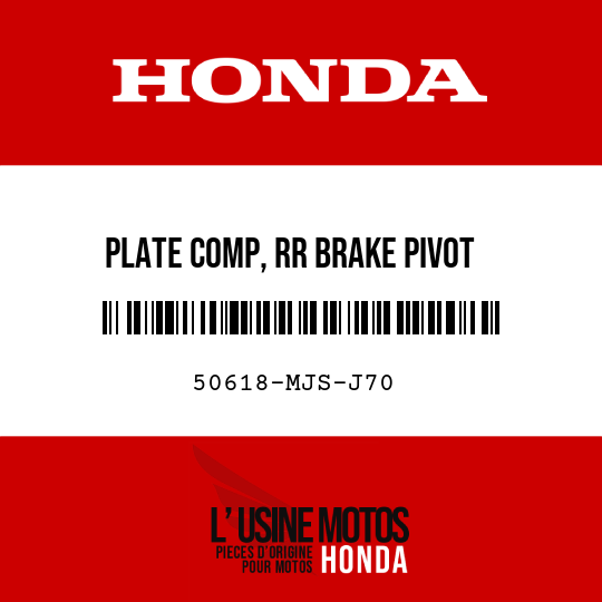 image de 50618-MJS-J70 PLATE COMP, RR BRAKE PIVOT