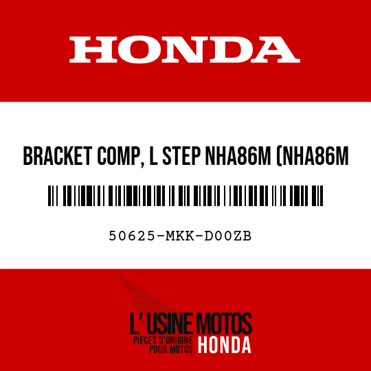 image de 50625-MKK-D00ZB BRACKET COMP, L STEP NHA86M (NHA86M MAT BALLISTIC BLACK METALLIC)