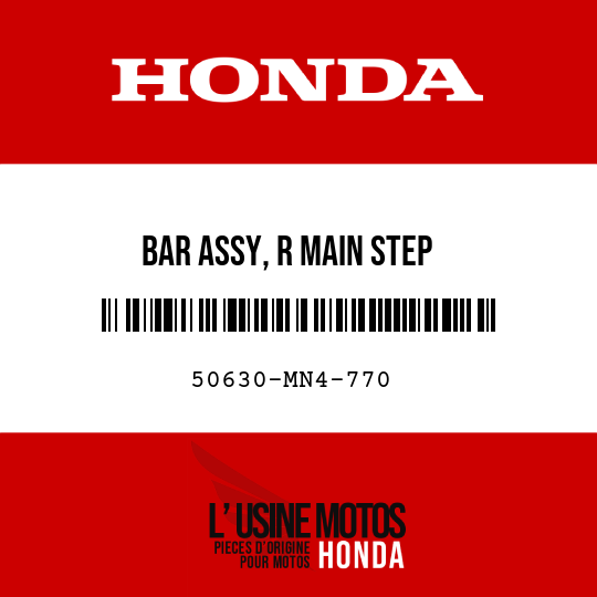 image de 50630-MN4-770 BAR ASSY, R MAIN STEP