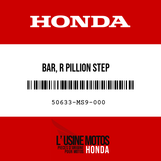 image de 50633-MS9-000 BAR, R PILLION STEP