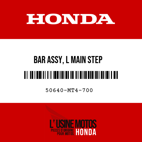 image de 50640-MT4-700 BAR ASSY, L MAIN STEP