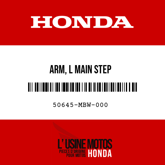 image de 50645-MBW-000 ARM, L MAIN STEP