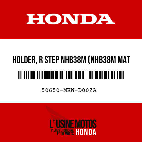 image de 50650-MKW-D00ZA HOLDER, R STEP NHB38M (NHB38M MAT ALTAIR SILVER METALLIC)