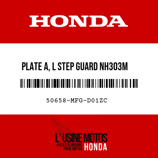 image de 50658-MFG-D01ZC PLATE A, L STEP GUARD NH303M  (NH303M MAT AXIS GRAY METALLIC)