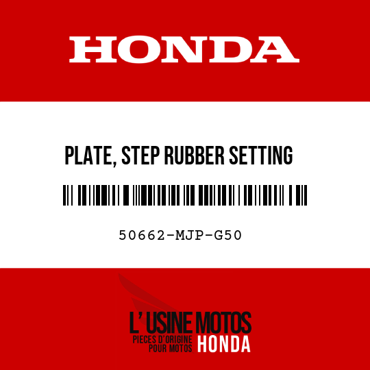image de 50662-MJP-G50 PLATE, STEP RUBBER SETTING