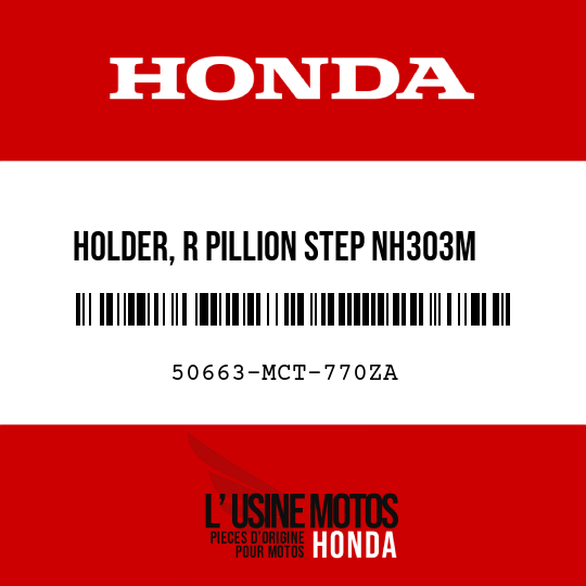 image de 50663-MCT-770ZA HOLDER, R PILLION STEP NH303M  (NH303M MAT AXIS GRAY METALLIC)