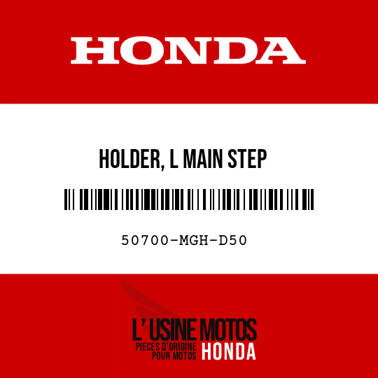 image de 50700-MGH-D50 HOLDER, L MAIN STEP