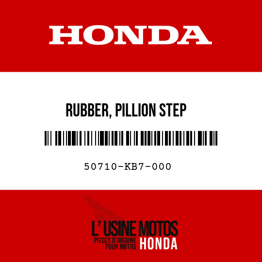image de 50710-KB7-000 RUBBER, PILLION STEP