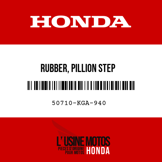 image de 50710-KGA-940 RUBBER, PILLION STEP
