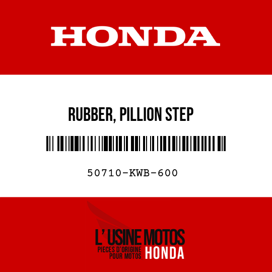 image de 50710-KWB-600 RUBBER, PILLION STEP