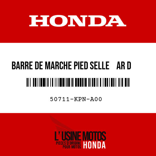 image de 50711-KPN-A00 BARRE DE MARCHE PIED SELLE    AR D