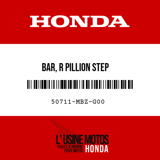 image de 50711-MBZ-G00 BAR, R PILLION STEP