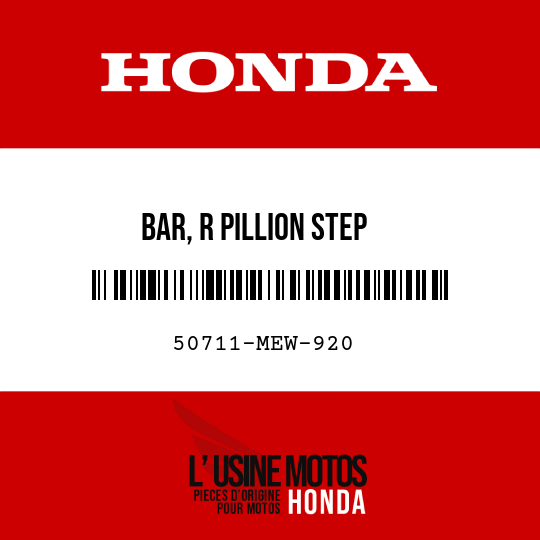 image de 50711-MEW-920 BAR, R PILLION STEP