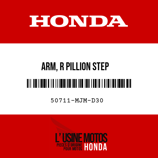 image de 50711-MJM-D30 ARM, R PILLION STEP