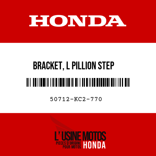 image de 50712-KC2-770 BRACKET, L PILLION STEP