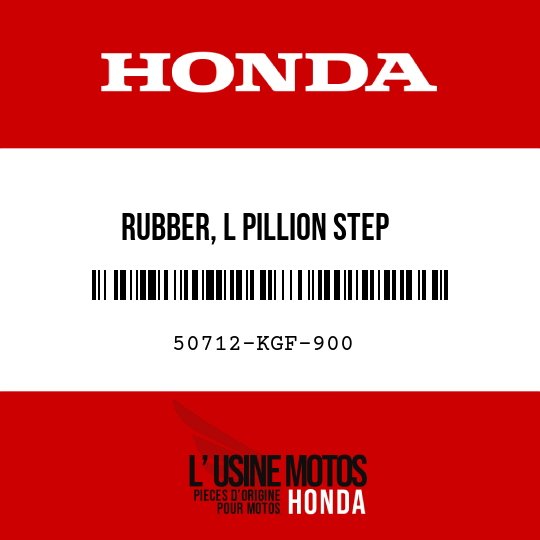 image de 50712-KGF-900 RUBBER, L PILLION STEP