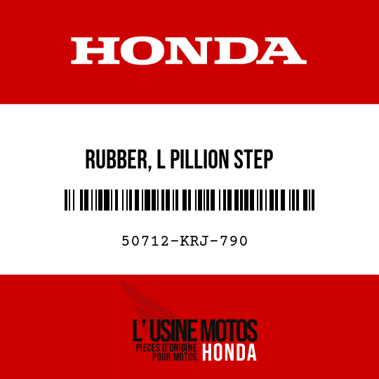 image de 50712-KRJ-790 RUBBER, L PILLION STEP