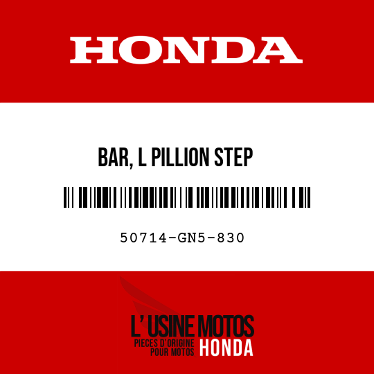 image de 50714-GN5-830 BAR, L PILLION STEP