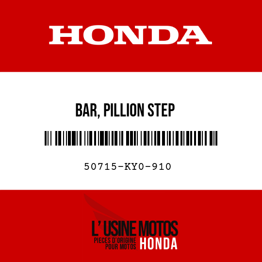 image de 50715-KY0-910 BAR, PILLION STEP