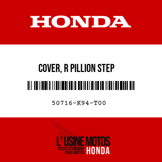 image de 50716-K94-T00 COVER, R PILLION STEP