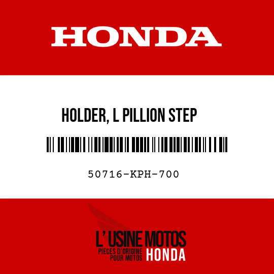 image de 50716-KPH-700 HOLDER, L PILLION STEP