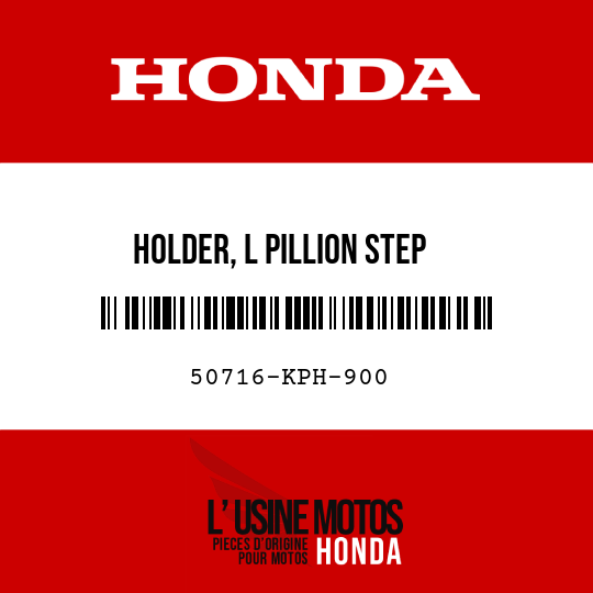 image de 50716-KPH-900 HOLDER, L PILLION STEP
