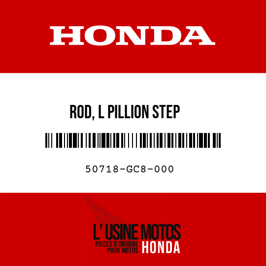 image de 50718-GC8-000 ROD, L PILLION STEP
